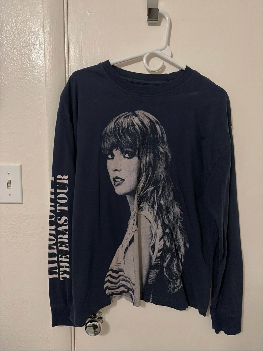 Taylor Swift Navy Long-Sleeve Graphic Top